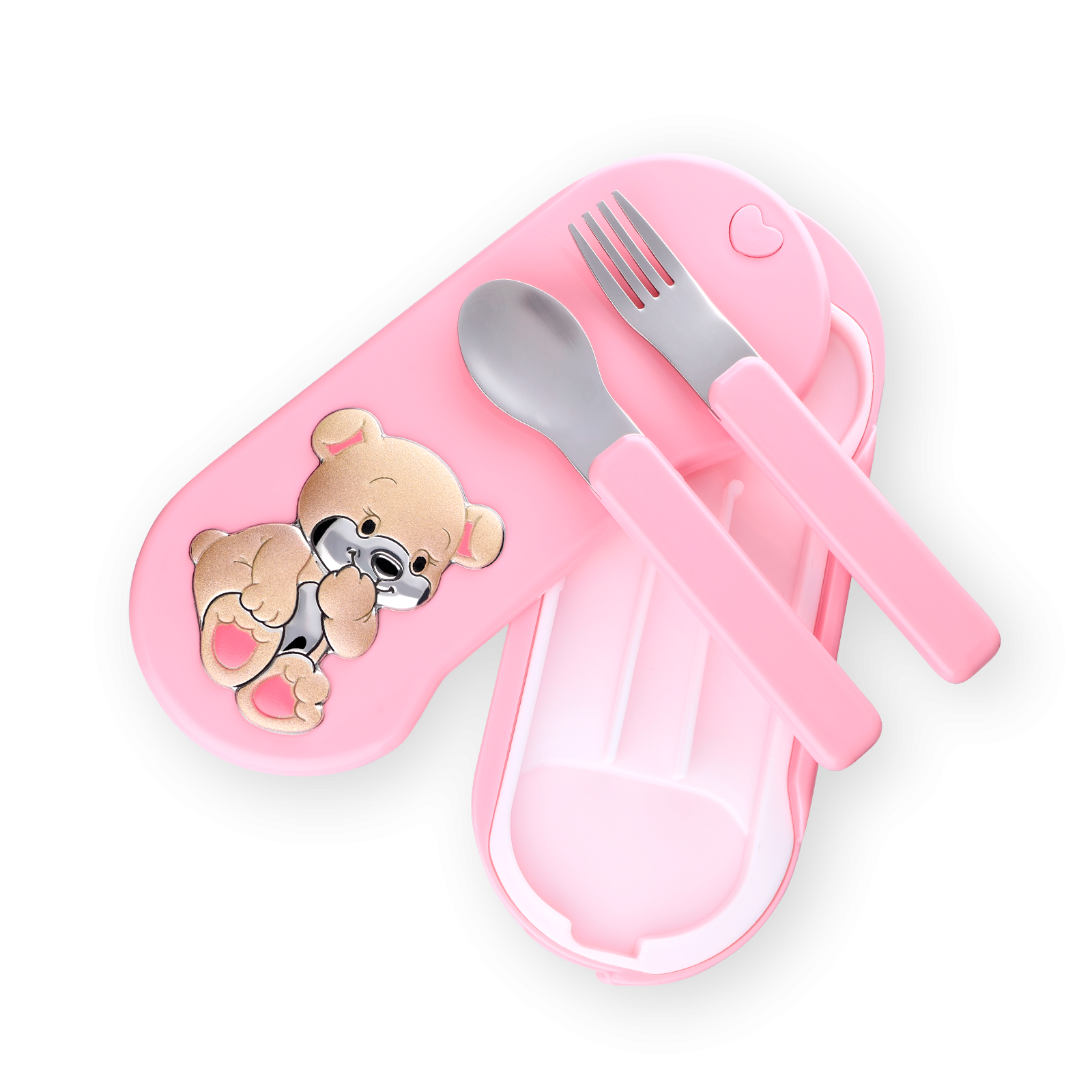 Set De Cubiertos Reutilizables JOIE (Rosa): 7 Piezas Con Estuche Para Viaje – Sin BPA