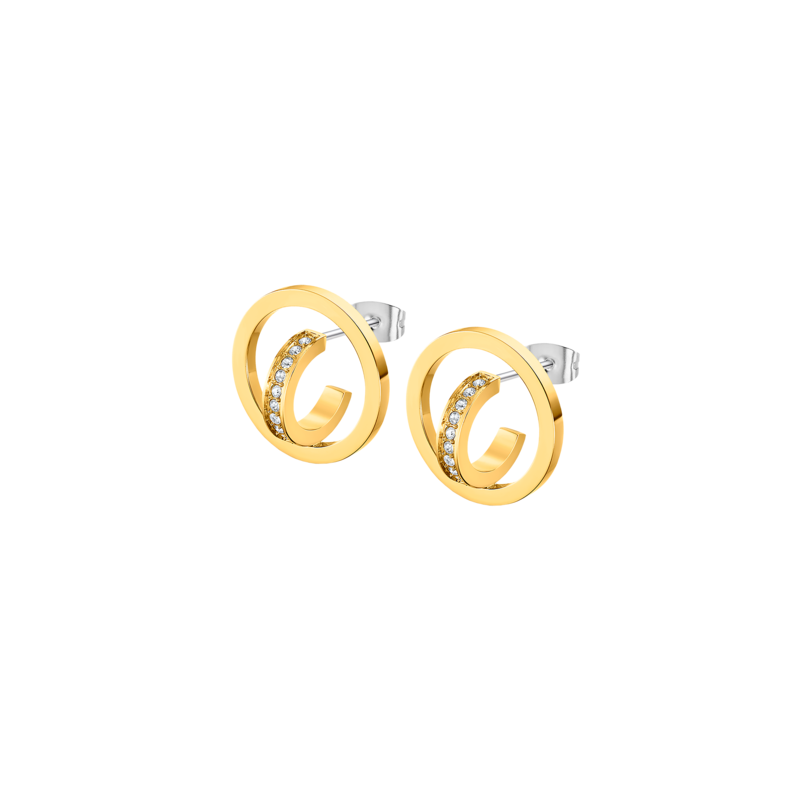 Pendientes Lotus acero dorado mujer LS2321-4/2