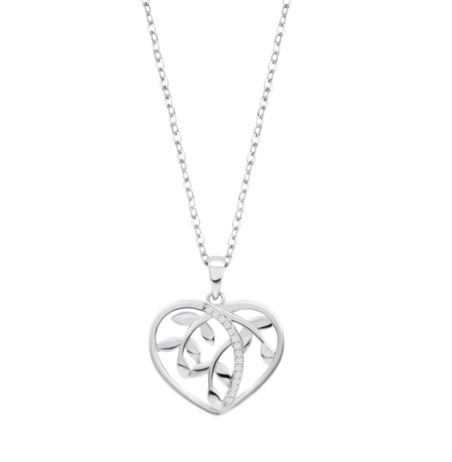Collar Lotus plata mujer hojas LP3594-1/1