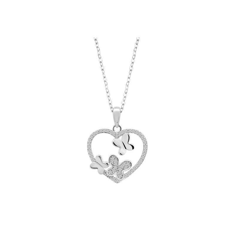 Collar Lotus plata mujer mariposas LP3617-1/1