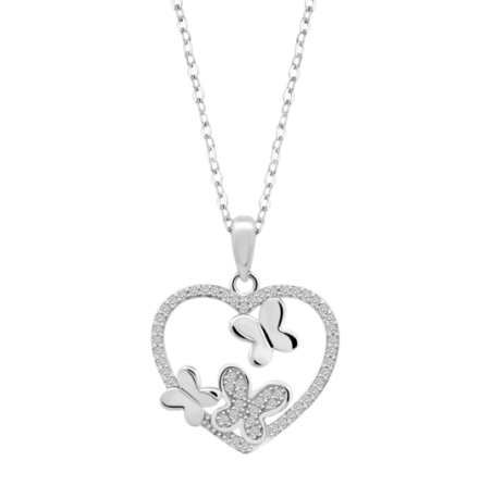 Collar Lotus plata mujer mariposas LP3617-1/1