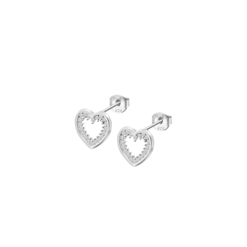 Pendientes Lotus Corazón plata mujer LP3621-4/1