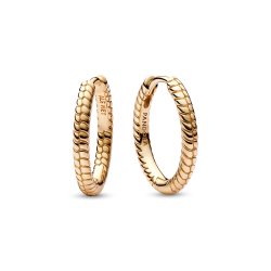 Pendientes Pandora aro baño oro de 14k 262728C00