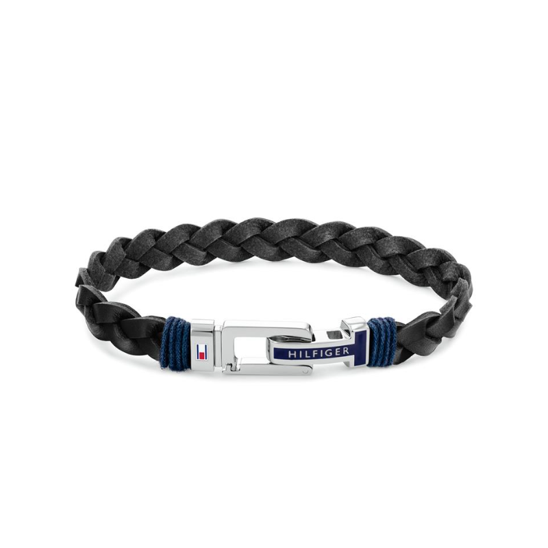 Pulsera Tommy Hilfiger Hombre Cuero Negro 2790307