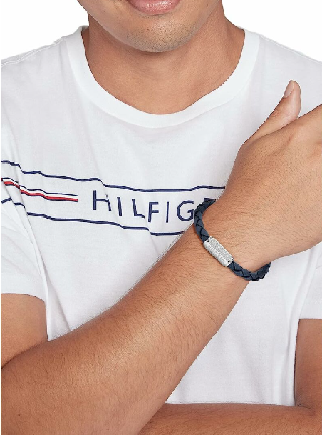 Pulsera Tommy Hilfiger Hombre Cuero azul 2790480