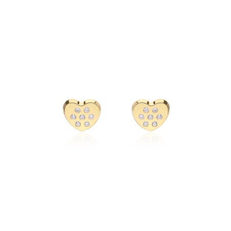 PENDIENTES "MARTA" CORAZÓN ORO 18K