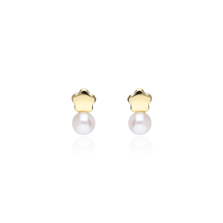 PENDIENTES "WACO" ORO 18K Y PERLAS CULTIVADAS