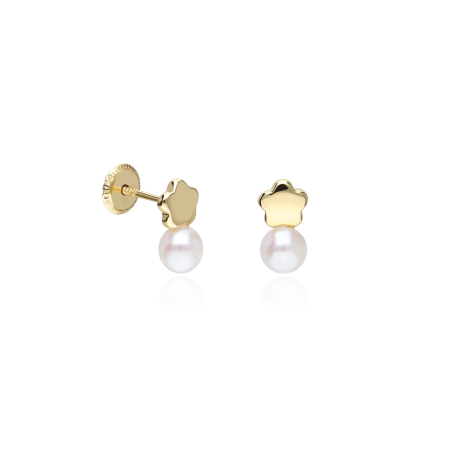 PENDIENTES "WACO" ORO 18K Y PERLAS CULTIVADAS