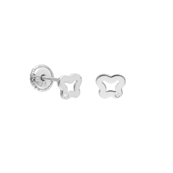 Pendientes Oro 18k blanco y diamantes 0.03cts "Fara"