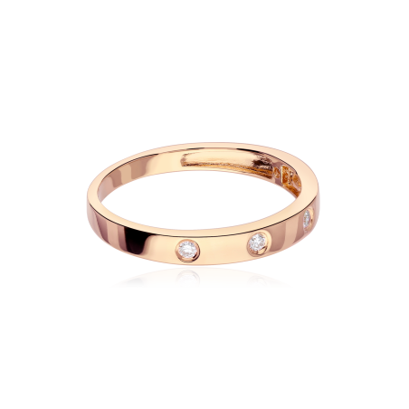 Anillo "Versa" Oro Rosa 18k y Diamantes 0.11cts