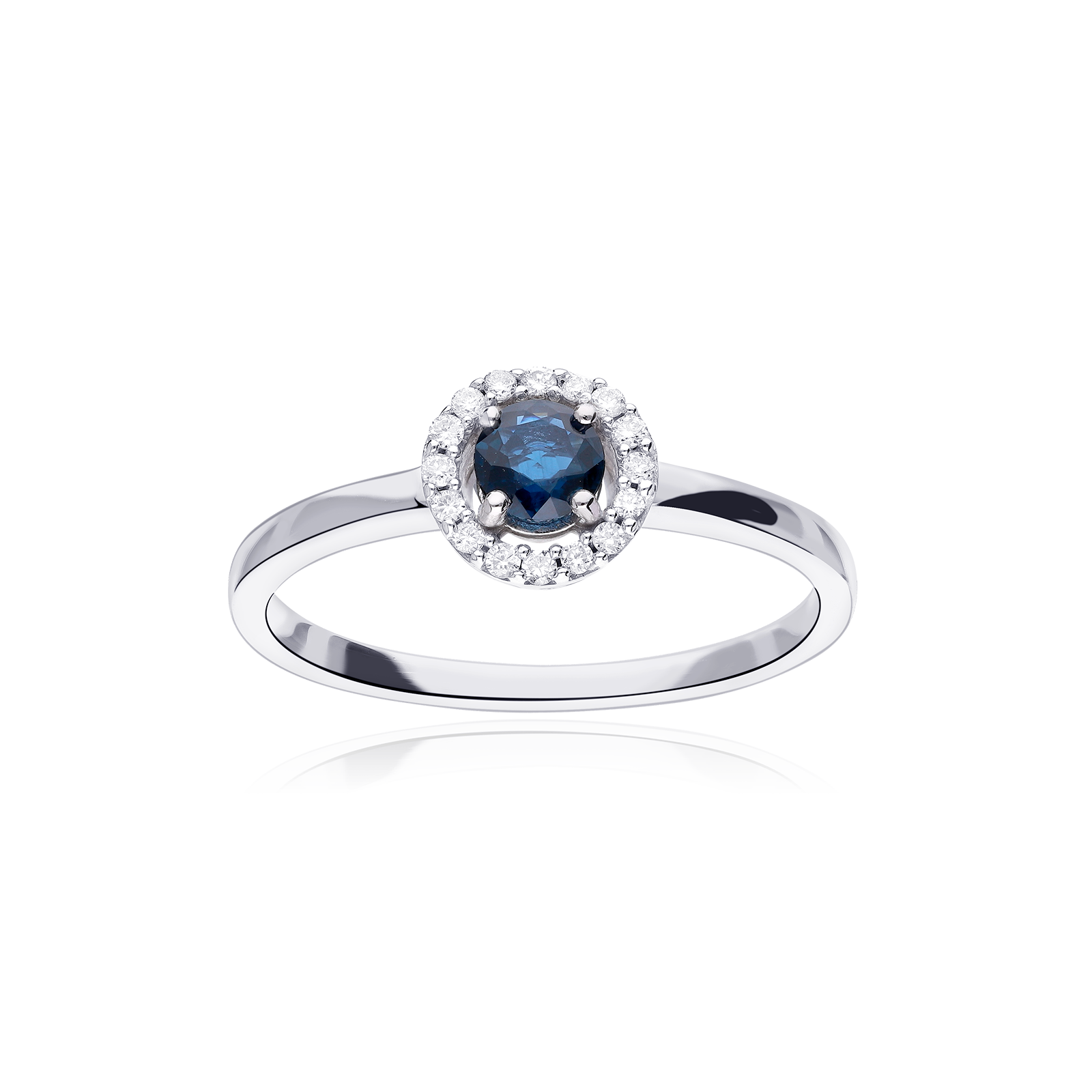 Anillo Oro 18k, Zafiro Y Diamantes 0.075cts "Tare" - Joyerías Sánchez