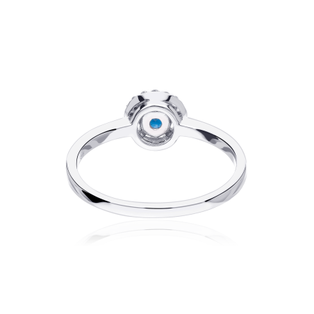 Anillo Oro 18k zafiro y diamantes 0.084cts "Barghe"