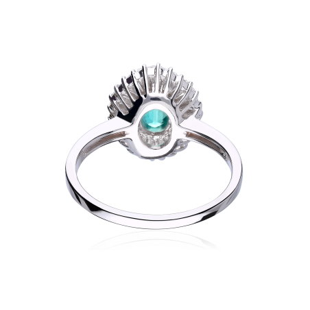 Anillo "Barbania" Esmeralda y Diamantes 0.60 cts