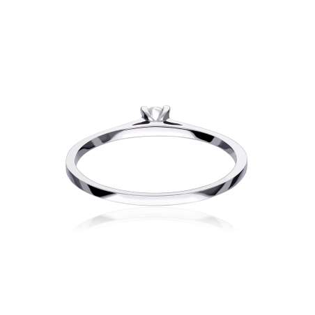 ANILLO "PIAMONTE" ORO BLANCO 18K Y DIAMANTE 0.10 CTS - Joyerías Sánchez