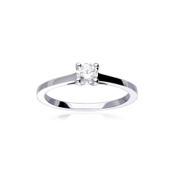 ANILLO "PIAMONTE" ORO BLANCO 18K Y DIAMANTE 0.30 CTS