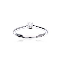 ANILLO "VITTORIA" ORO BLANCO 18K Y DIAMANTE 0.10 CTS