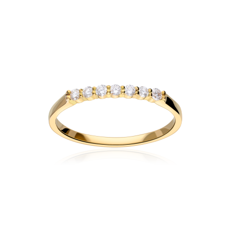 Anillo "Údine" Oro Amarillo 18k y Diamantes 0.15 cts