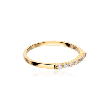 Anillo "Údine" Oro Amarillo 18k y Diamantes 0.15 cts