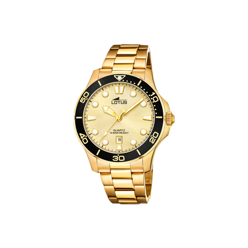 Reloj Lotus Excellent Hombre Acero inoxidable IP dorado - 18758/2