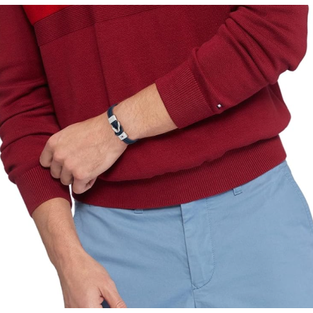 Pulsera Tommy Hilfiger piel azul hombre 2790443