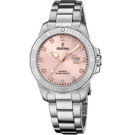 Reloj Festina esfera rosa acero mujer F20503/2