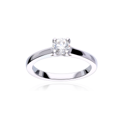 ANILLO  PIAMONTE  ORO BLANCO 18K Y DIAMANTE 0 50 CTS