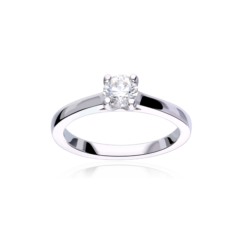 ANILLO "PIAMONTE" ORO BLANCO 18K Y DIAMANTE 0.50 CTS