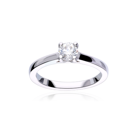 ANILLO "PIAMONTE" ORO BLANCO 18K Y DIAMANTE 0.50 CTS