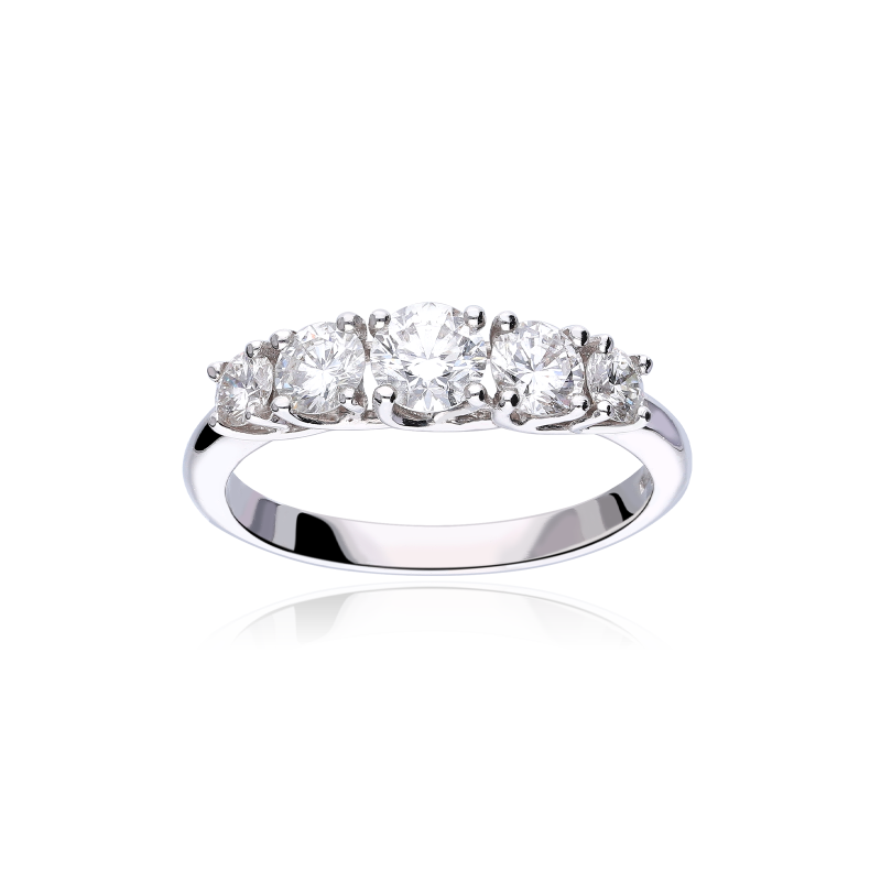 Anillo "Civita" Oro Blanco 18k y Diamantes 1.00 cts