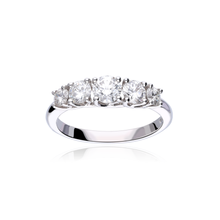 Anillo "Civita" Oro Blanco 18k y Diamantes 1.00 cts