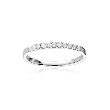 Anillo Oro Blanco 18k y Diamantes 0.20cts "Anahí"
