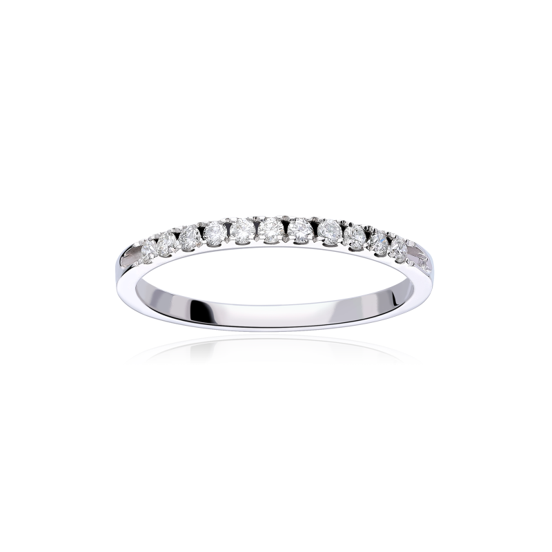 Anillo Oro Blanco y Diamantes 0.20cts "Jeme"