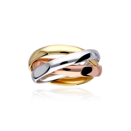 ANILLO "MENCÍA" ORO TRICOLOR 18K