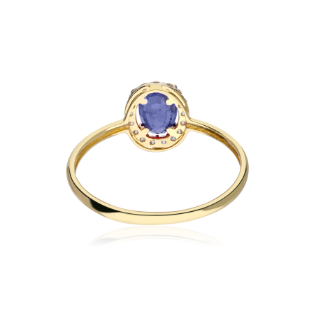 ANILLO "ZAFIRO GLOBE" ORO 18K Y ZAFIRO