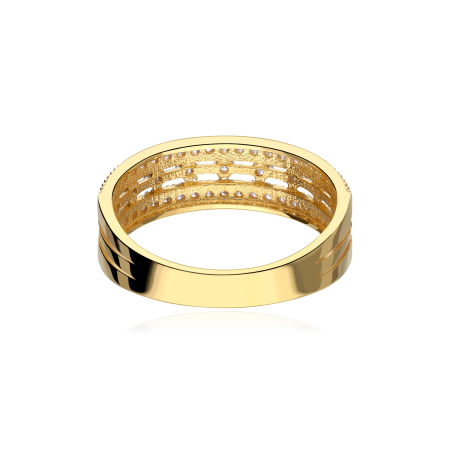 Anillo "Gramie" Oro Bicolor 18k y circonitas