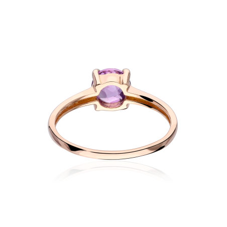 Anillo "Samanta Rose" Oro Rosa 18k y Amatista