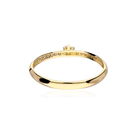 ANILLO "LAKE" ORO 18K Y CIRCONITAS