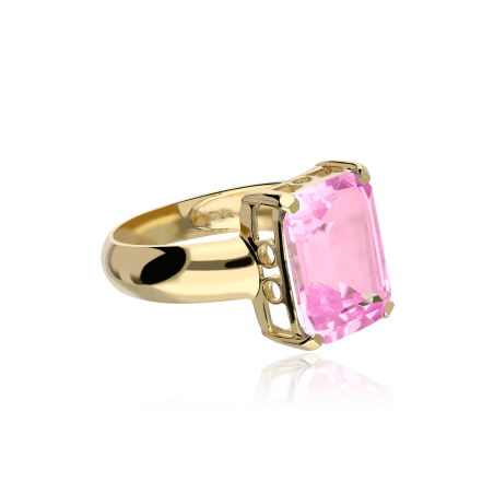 ANILLO "ANTONELLA" ROSA DE FRANCIA ORO 18K