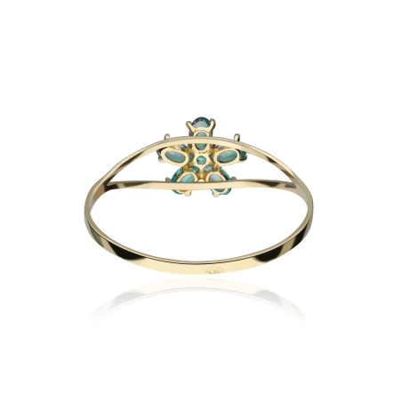 ANILLO "SURPRISE" ORO 18K CIRCONITAS VERDES