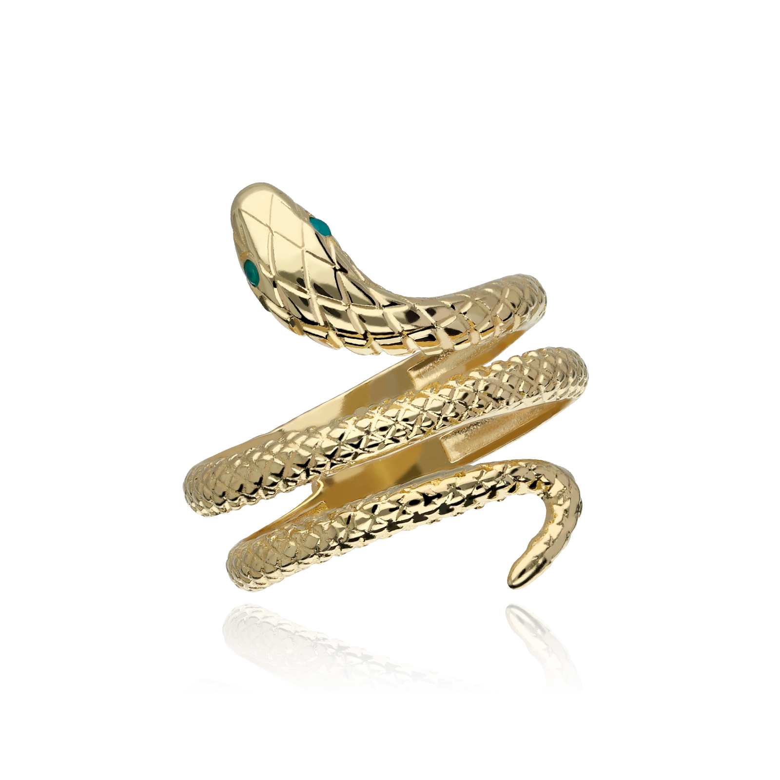 ANILLO SERPIENTE TALLADA ORO 18K