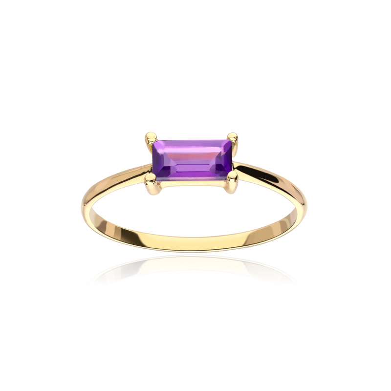 ANILLO "IMPERIA" AMATISTA Y ORO 18K