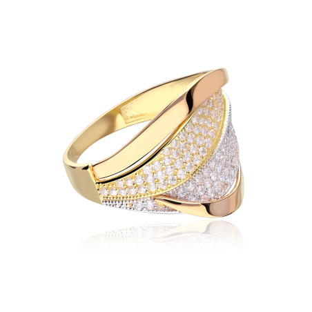 ANILLO "SUPREME" ORO TRICOLOR 18K