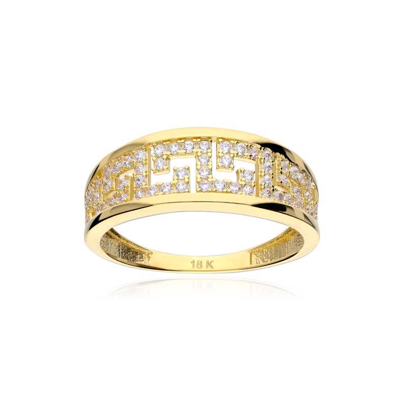 Anillo "Bonassola" Oro 18k y Circonitas