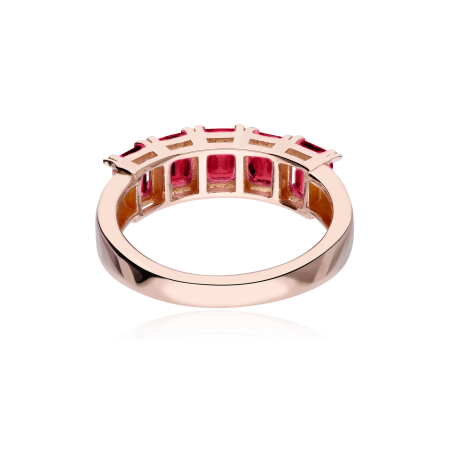 ANILLO "TAIDE" ORO 18K ROSA Y RUBI