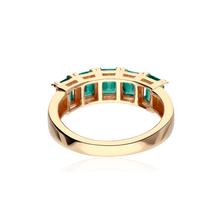 ANILLO "TAIDE" ORO 18K Y ESMERALDAS