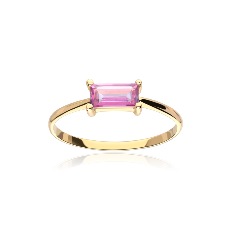 ANILLO "IMPERIA" ROSA DE FRANCIA Y ORO 18K