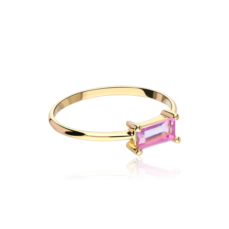 ANILLO "IMPERIA" ROSA DE FRANCIA Y ORO 18K