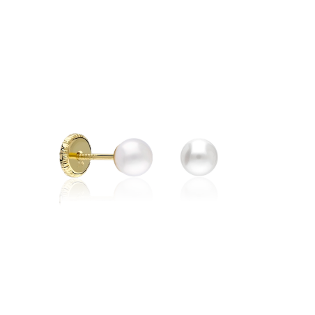 Pendientes oro 18k y perlas cultivadas "Single Pearl"