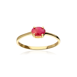 Anillo "Hakone" Oro 18k y Rubí natural