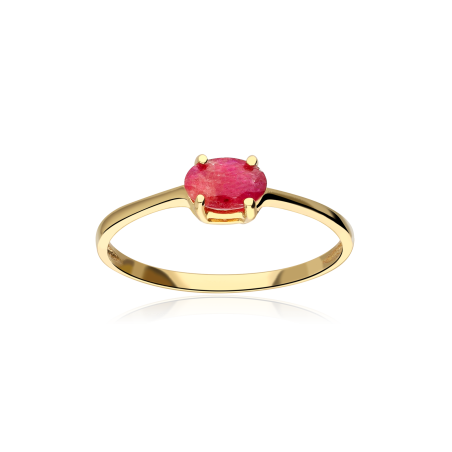 Anillo "Hakone" Oro 18k y Rubí natural